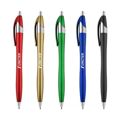 Gourd Shape Click Pen Metallic Paint Barrel Ballpoint Pen