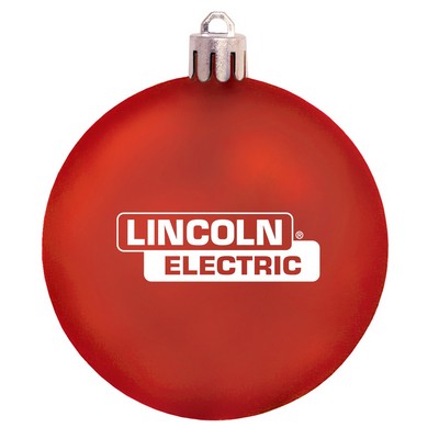 Matte Red Shatterproof Ball Ornament 80 Mm