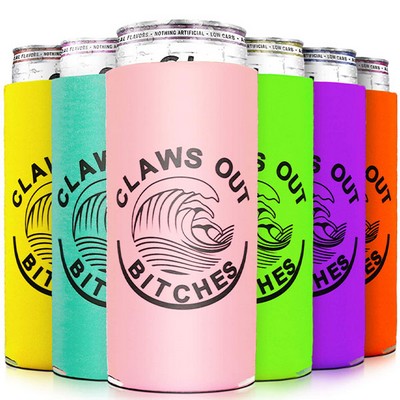 16Oz Full Color Can Cooler - Full Color With Solid Background