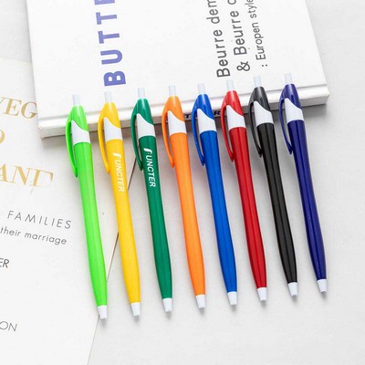 White Barrels Click Pen