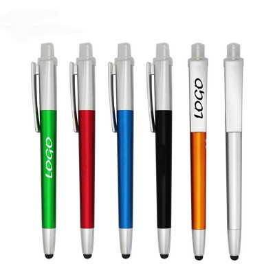 3" 1 Stylus Pen With Led Logo Light